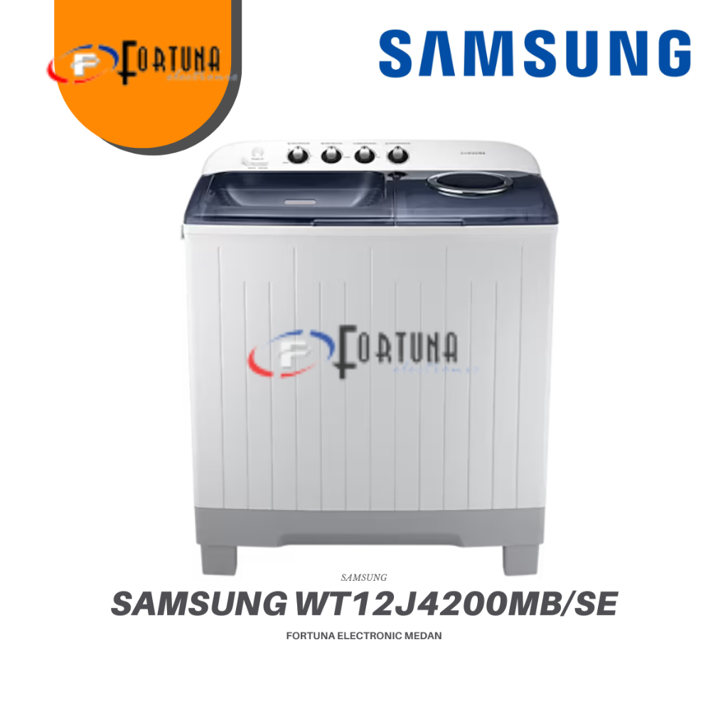 MESIN CUCI 2 TABUNG SAMSUNG WT12J4200MBSE MESIN CUCI 2 TABUNG 12 KG - GARANSI RESMI