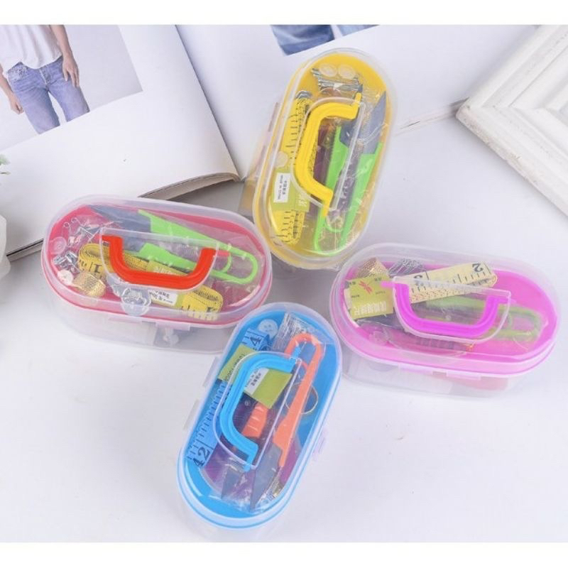 ALAT JAHIT MINI KOTAK LENGKAP/ALAT JAHIT SET LENGKAP /SEWING BOX TOOL
