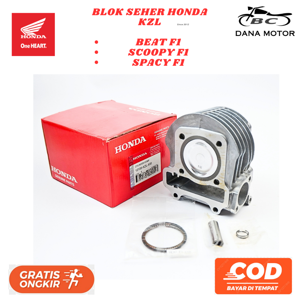 BLOK SEHER HONDA KZL BEAT FI / SCOOPY FI / Blok Mesin Honda Scoopy Fi Ori Premium -12100-KZL-930