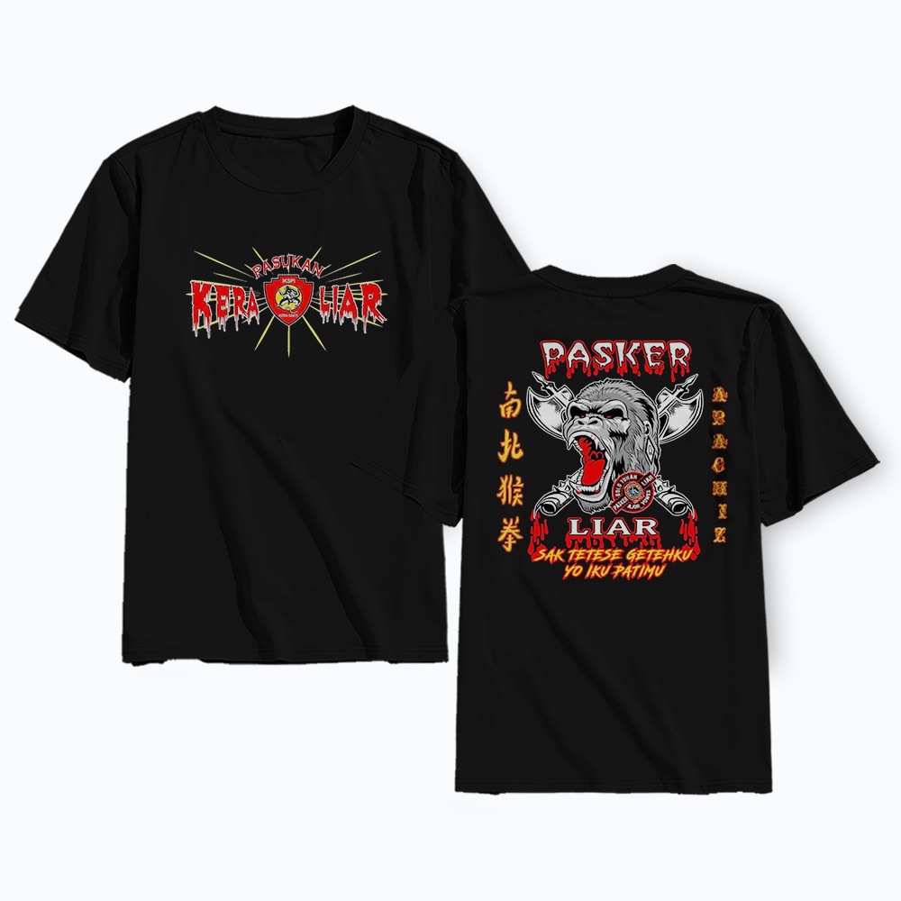 Kaos Kera Liar - Kaos Pasker - Atasan terbaru Ikspi - Baju Pria - Baju Dewasa - Cod