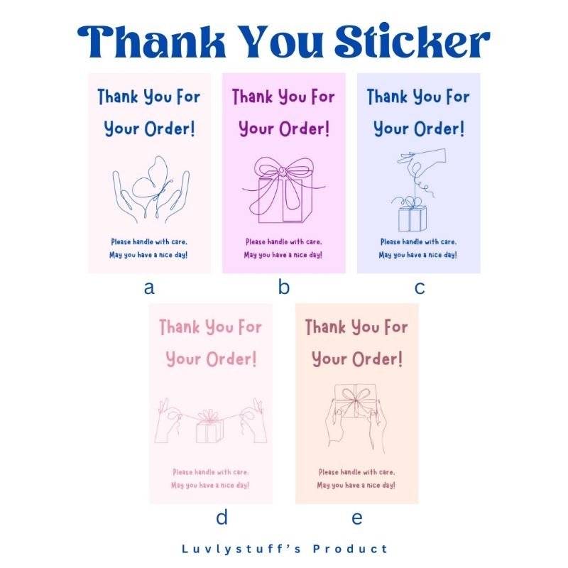 

[21 pcs] STICKER THANK YOU PACKAGING AESTHETIC || STIKER SIMPLE PAKET THANK YOU GLOSSY