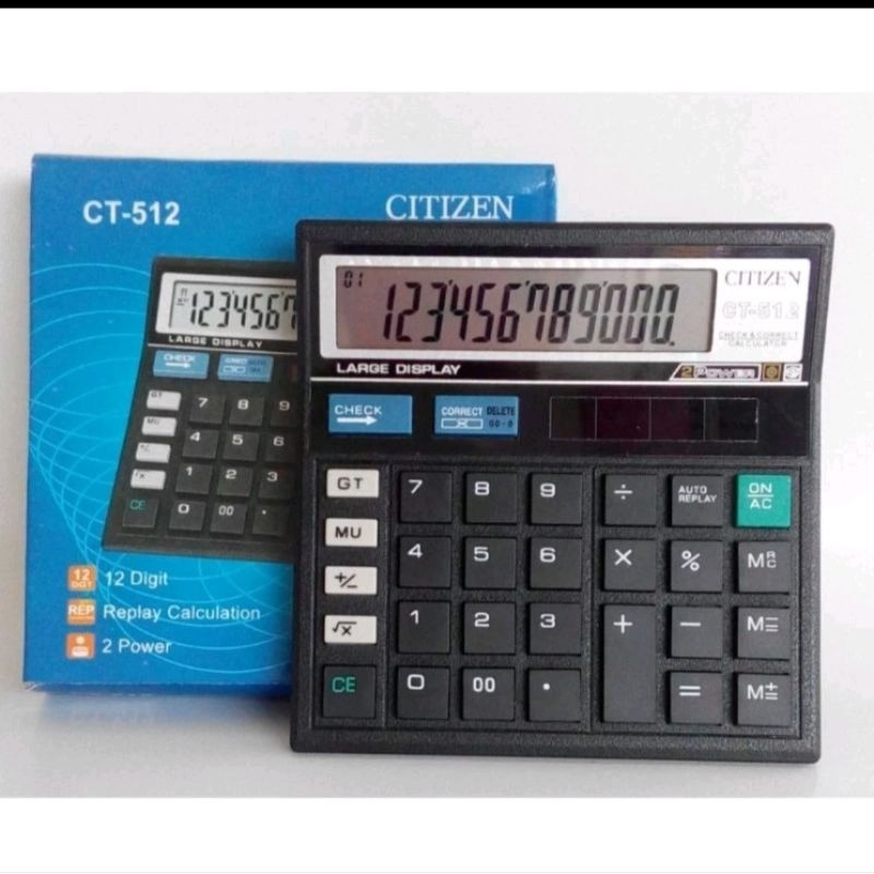 

Kalkulator Calculator Citizen CT-512 12 Digit Menghitung