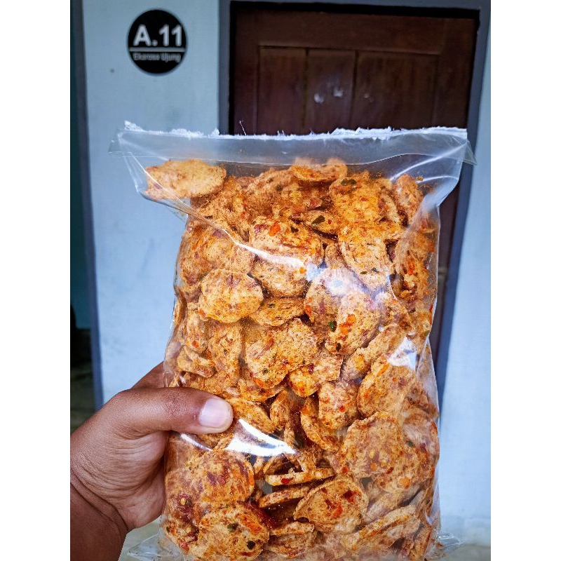 

Basreng koin/pipih bumbu melimpah 1 kg