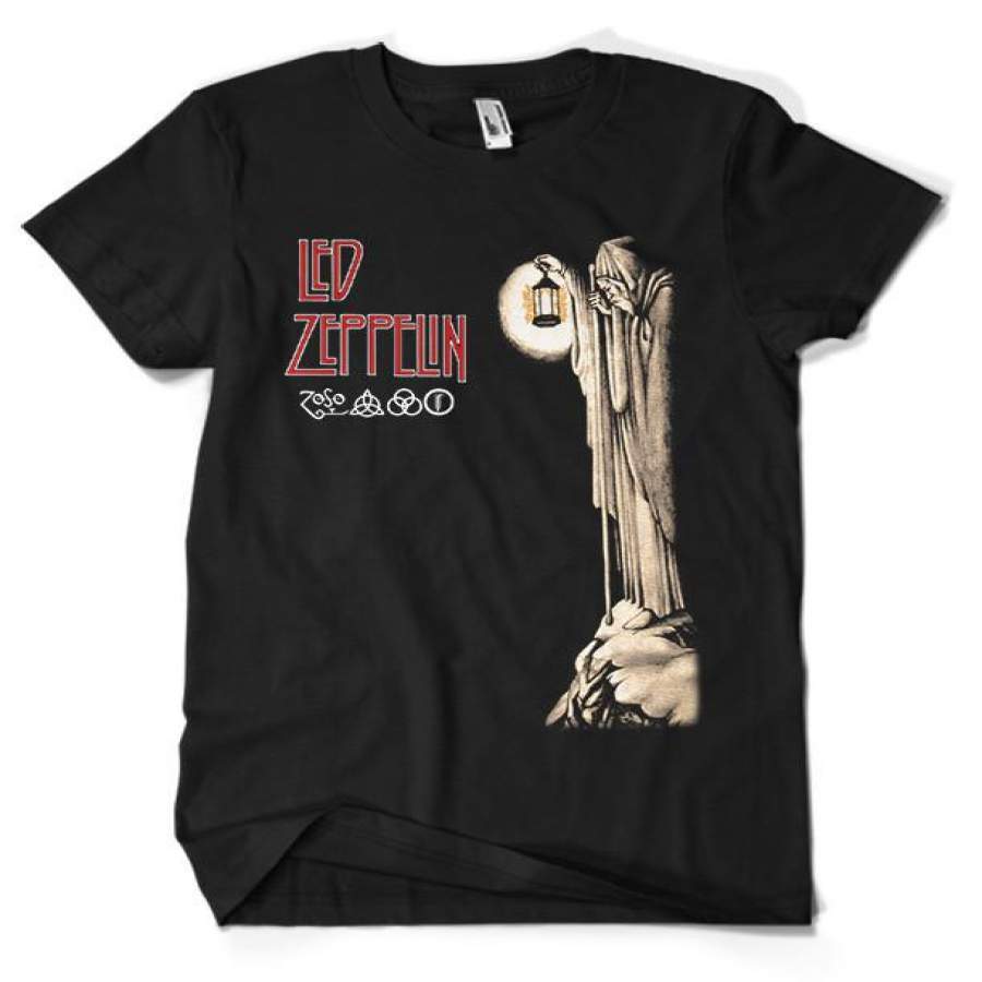 Kaos Led Zeppelin Hermit Premium T-Shirt Band Led Zeppelin | Kaos Band Rock Band Metal
