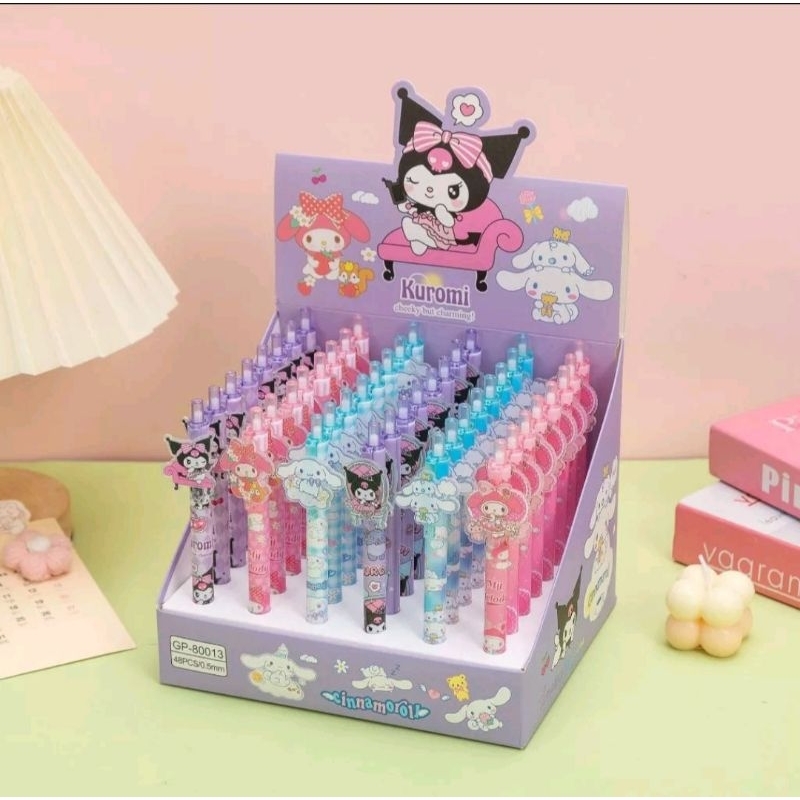 

Pulpen Gel Karakter Sanrio Kuromi Cinnamoroll Melody Lucu Anak Pena Tinta Hitam