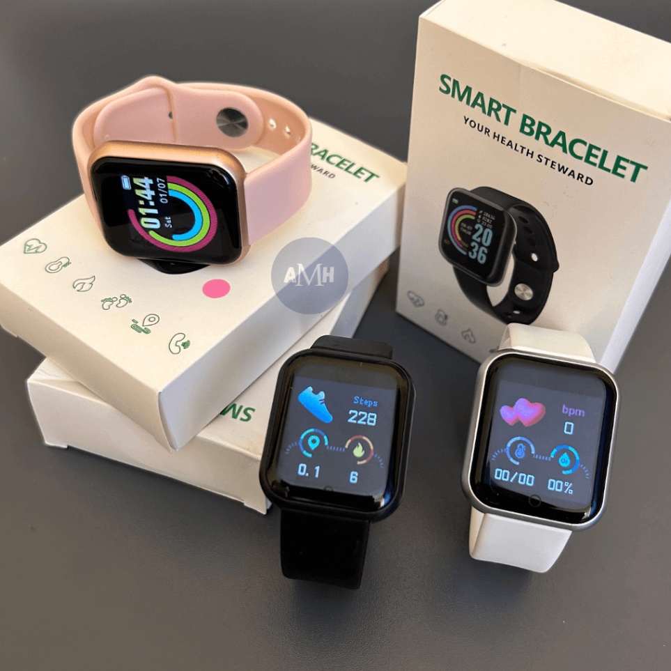 Smartwatch wanita Y68 Smart watch Y68 Waterproof smartwatch Bluetooth Fitness Tracker Musik Watch y6