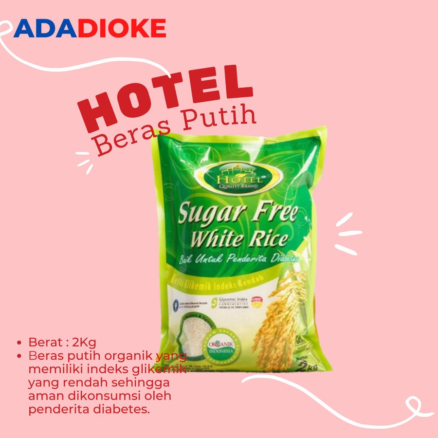 

Beras Putih Bebas Gula/Sugar Free/ Glikemik Rendah/Diabetes Hotel 2kg