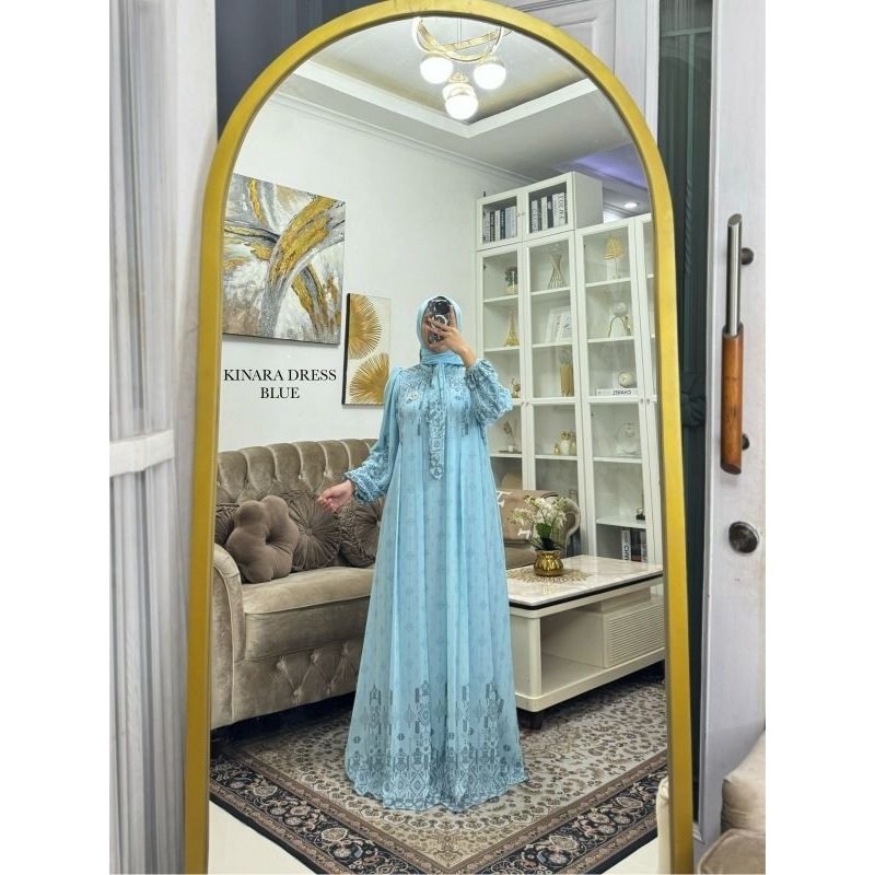 Baju gamis KINARA DRESS Baju gamis wanita Satu set hijab