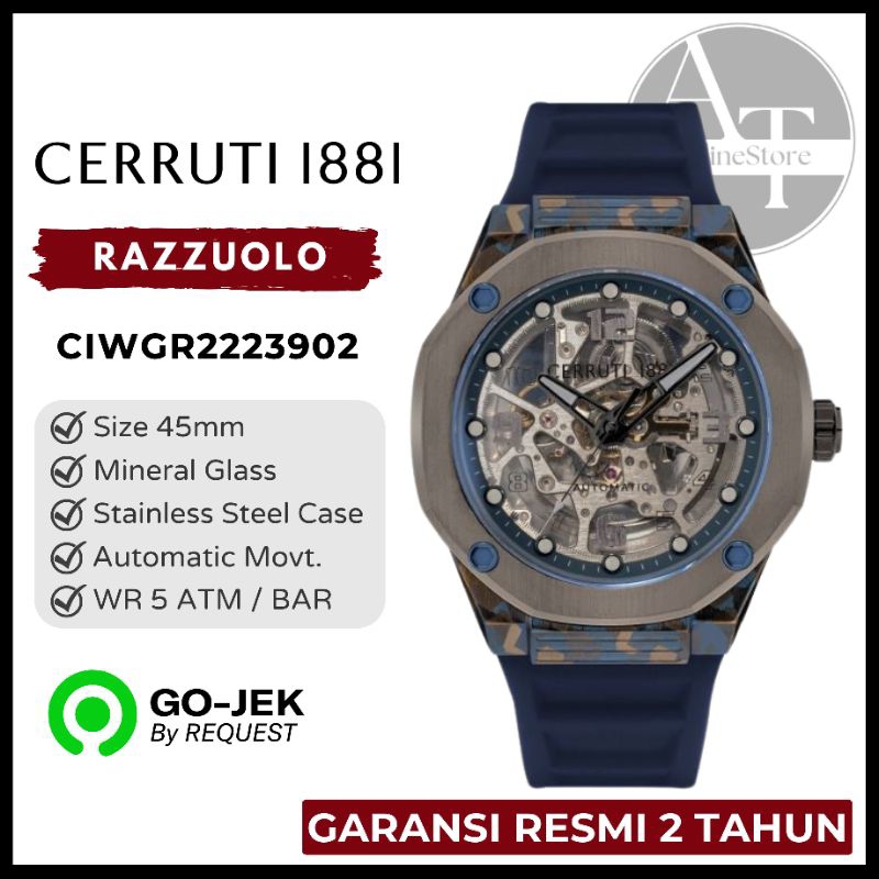 Jam Tangan Pria Automatic Cerruti 1881 CIWGR2223902 Razzuolo ORIGINAL Garansi Resmi