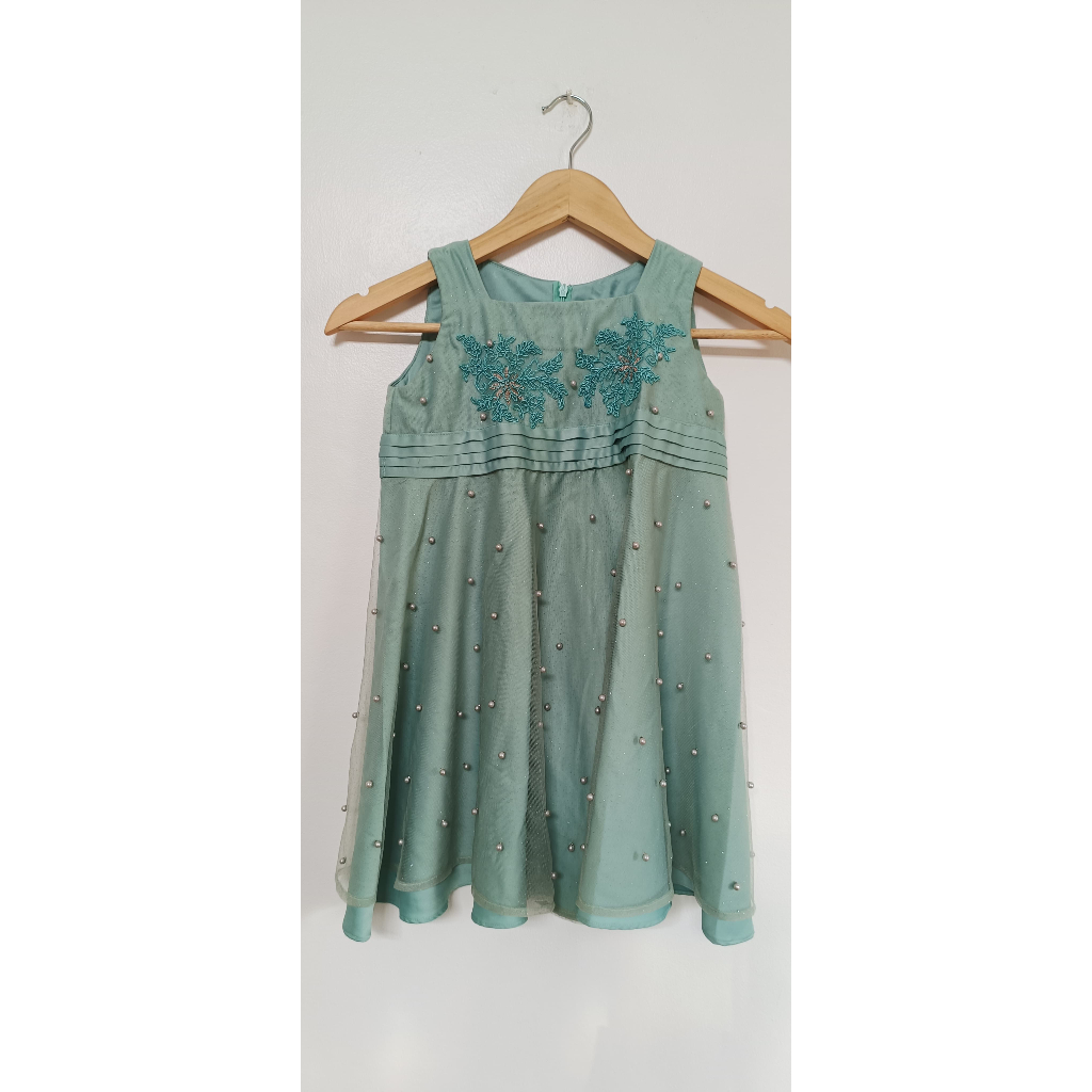 Kebaya Modern Anak - Hijau Tosca (Preloved)