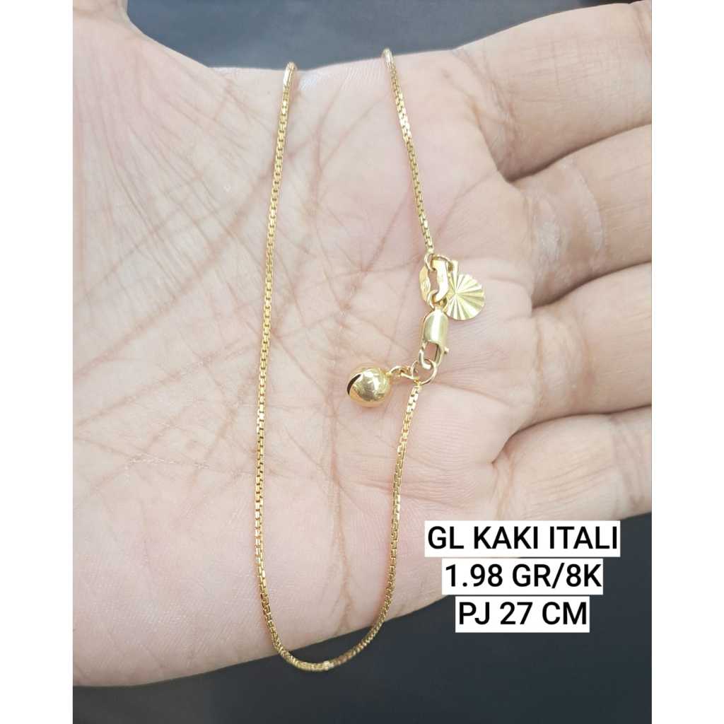 Gelang kaki itali kadar 375 8k