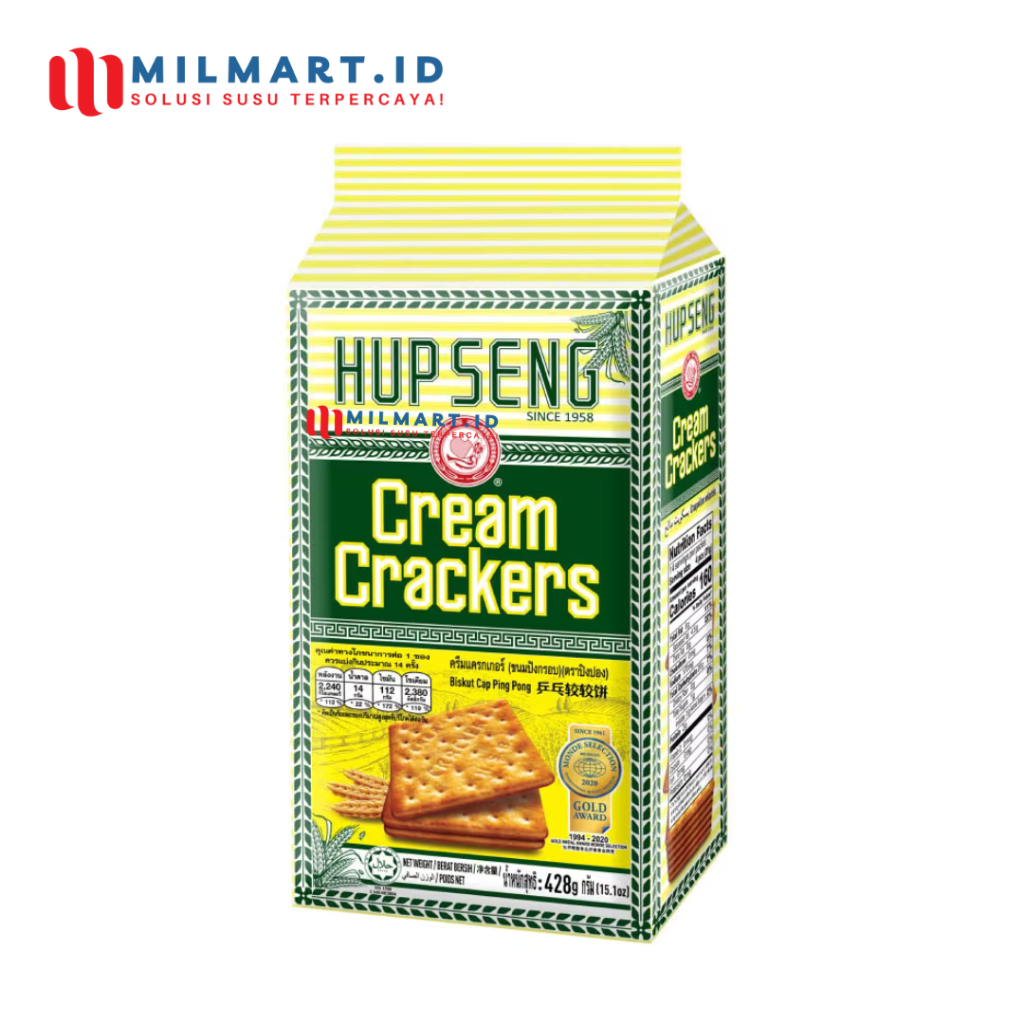 

HUP SENG CREAM CRACKERS 428 G KREKER BISKUIT MENTEGA HUPSENG