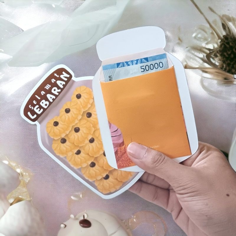 

Amplop Lebaran Unik isi 6 pcs model toples angpau lebaran 2025 bahan tebal bentuk unik