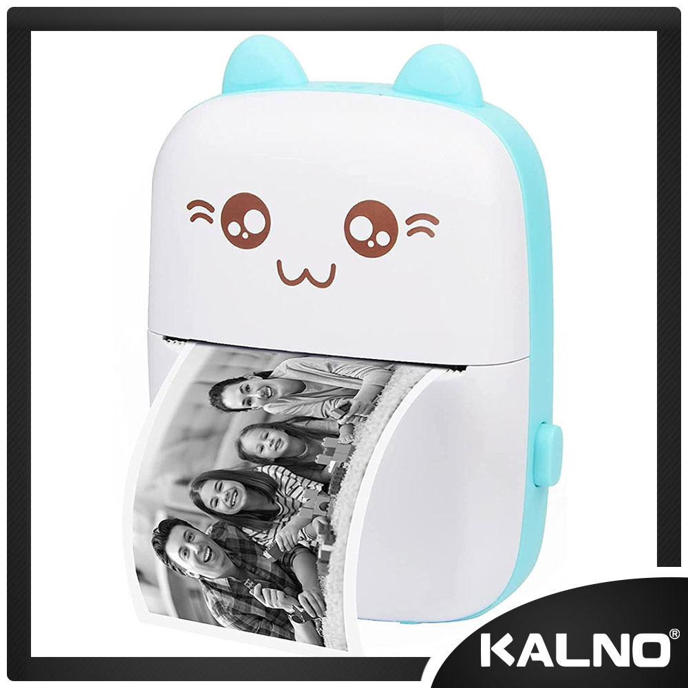 Kalno Printer kucing Bluetooth Printer Portable Tanpa Tinta / Printer Label nota kasir / Kamera Foto