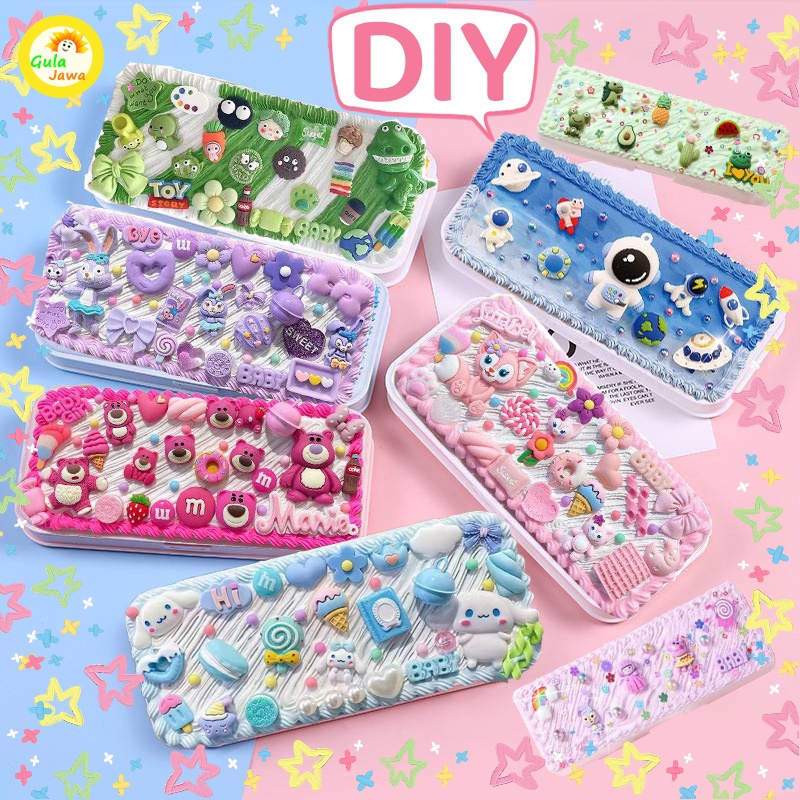 

Set DIY Kotak Pensil Deco Clay Cream Mendekor Pencilcase /Gift Box Diy Kotak Pensil