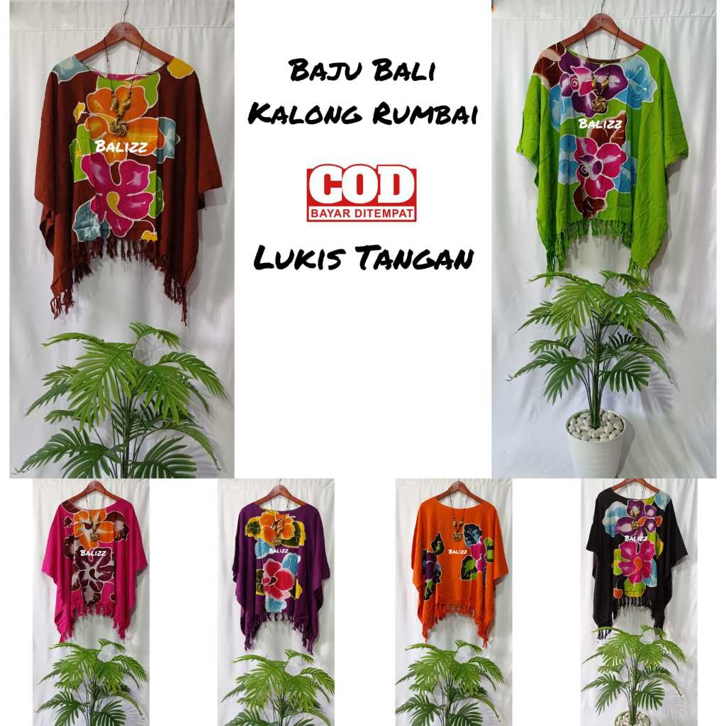 Baju pantai Model kalong/baju bali/baju pantai/baju bali model kalong/baju bali kalong/atasan kalong
