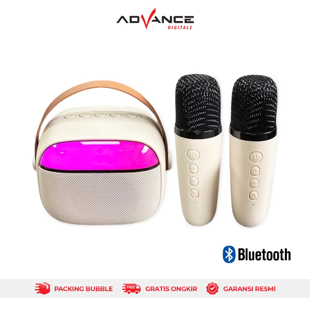 JXK7 Advance V6 Mini Speaker Bluetooth Karaoke With 2 Mic Rgb Hi-Fi Sound Portable Speaker