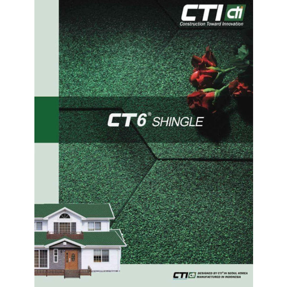 Genteng Aspal Bitumen CTi CT6 | Hexagonal Asphalt Roofing Shingle CT6