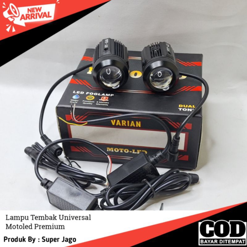 COD Motoled | Lampu Tembak Sorot D2 Laser Motoled Premium 20 Watt Putih Kuning Plus Demond Eye Merah