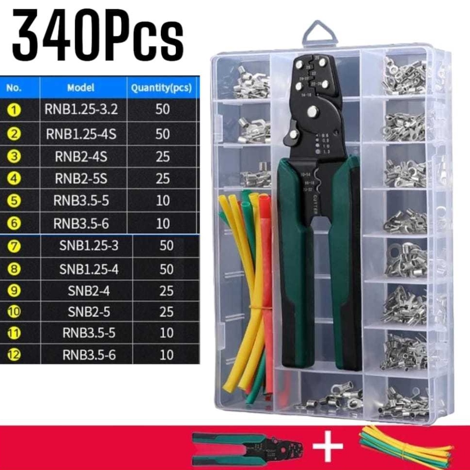 ART Q5H Set Lengkap 34 in 1 Tang Terminal Crimp Skun Garpu Ring Y O Tang Potong Kupas Kabel 4in1  Ta