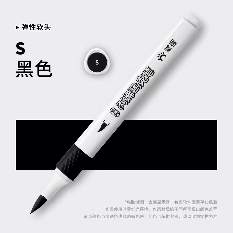 

Penebal Garis Brush Light Acrylic Marker Grasp GMM92000 Khusus Hitam Putih