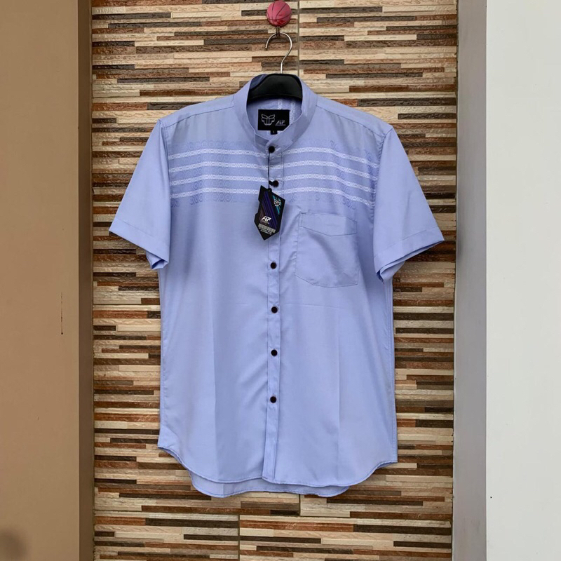 MOTIF 8 KEMEJA KOKO LENGAN PENDEK KEKINIAN BAJU MUSLIM PRIA TERBARU