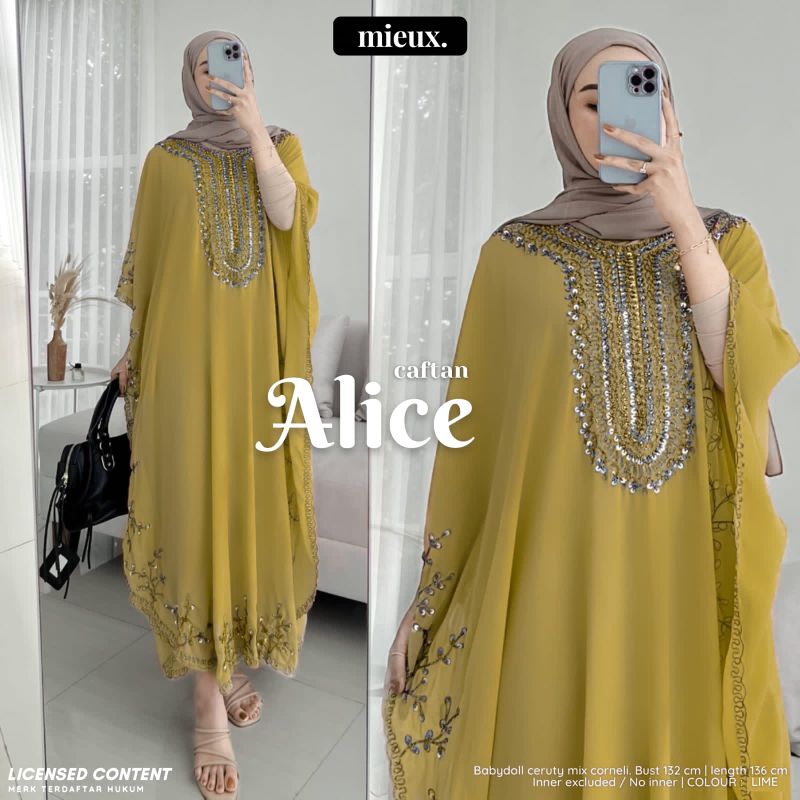 Alice caftan by mieux / kaftan gamis / gamis kaftan abaya
