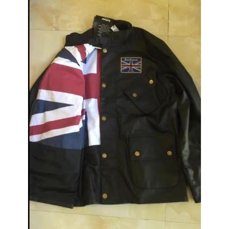 jaket motor barbour union jack