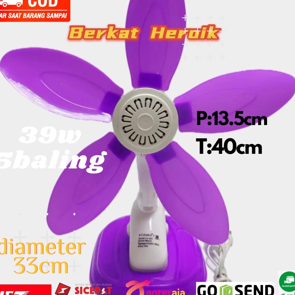 YU Kipas Angin Jepit Kyzuku 39W 3 in 1 Mini Fan Jepit Clip Fan 39 WATT Kipas Angin Duduk  Kipas Jepi