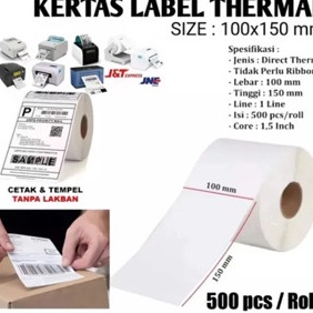 

FSASH SALE Kertas Thermal ROLL 1x15 mm isi 5 Pcs Label thermal barcode