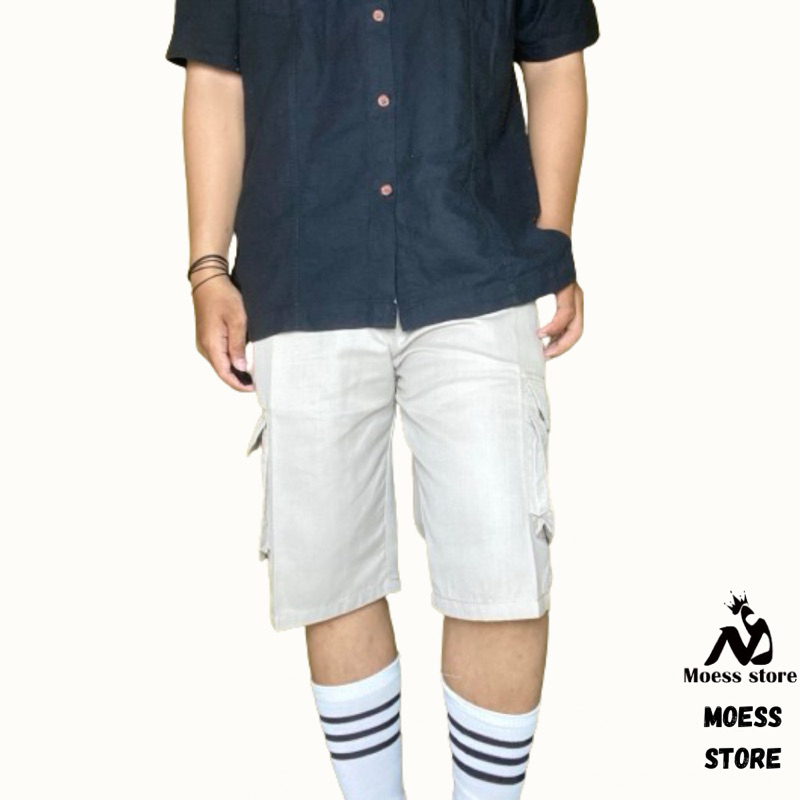 CELANA CARGO PENDEK PRIA POLOS KATUN BAHAN AMERICAN DRILL