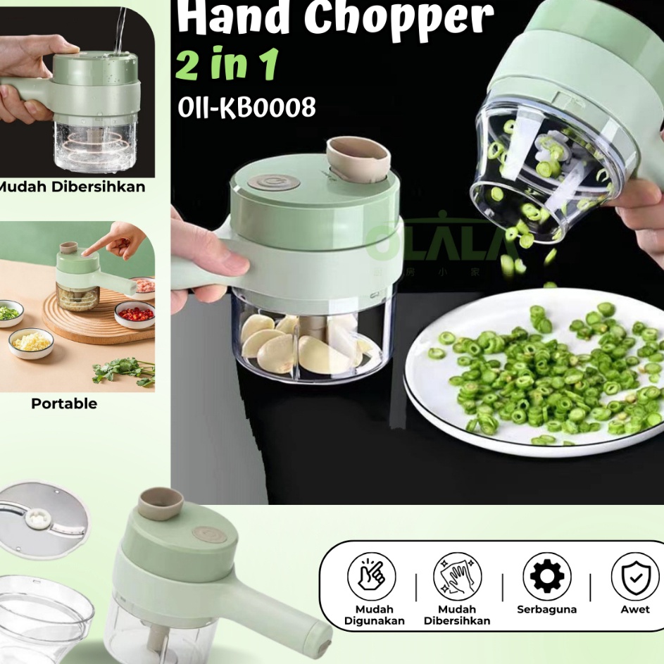 Ff Food Chopper Mini Blender Listrik Serbaguna Penghalus Bumbu Alat Pemotong Sayuran