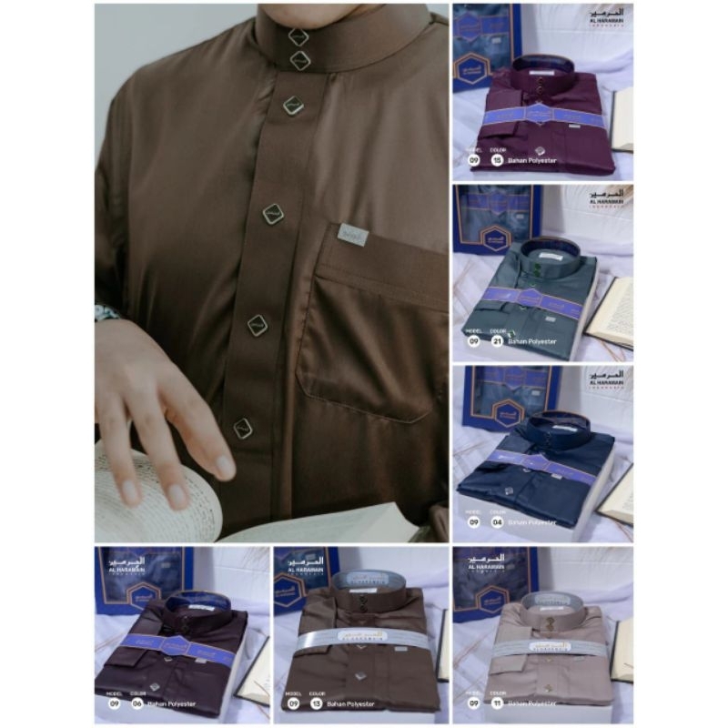 Jubah Al Haramain Lengan Non Manset Kancing Wajik Premium