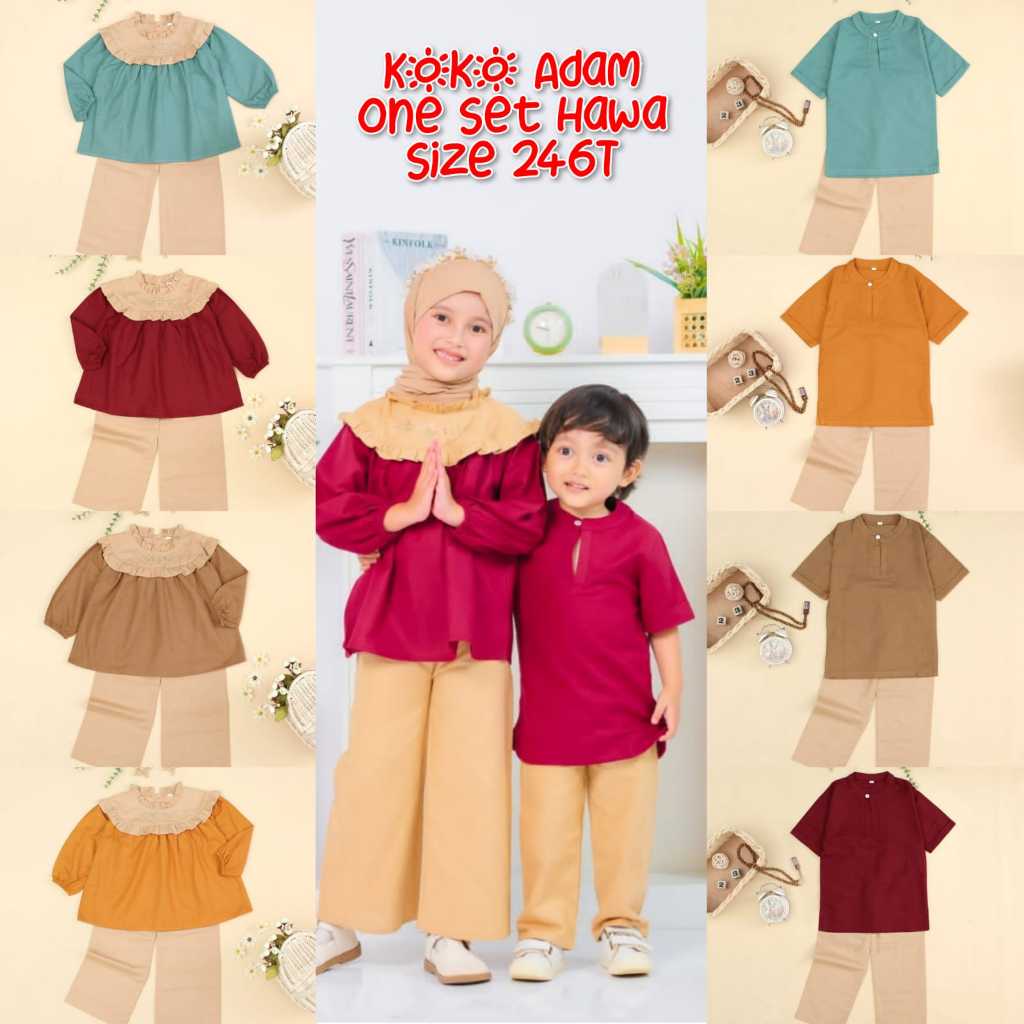 SET KOKO ADAM DAN HAWA KIDS DAN JUNIOR