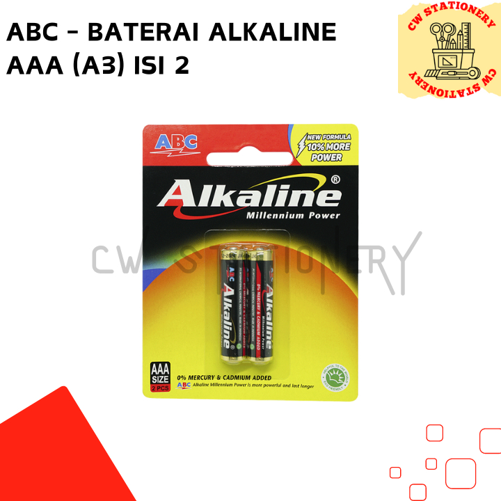 ABC - Baterai Battery Alkaline AAA / A3 isi 2
