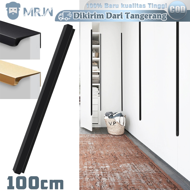 Gagang Lemari Minimalis Panjang 1m Tarikan Pintu Lemari Invisible Gagang Pintu Lemari Handle Lemari 