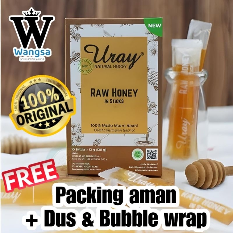 

Madu Uray Stick Sachet Asli Murni Raw Honey | Madu Hutan Nutrisi Natural Honey 10 Sachet | ORI 100% | EXP. 2027
