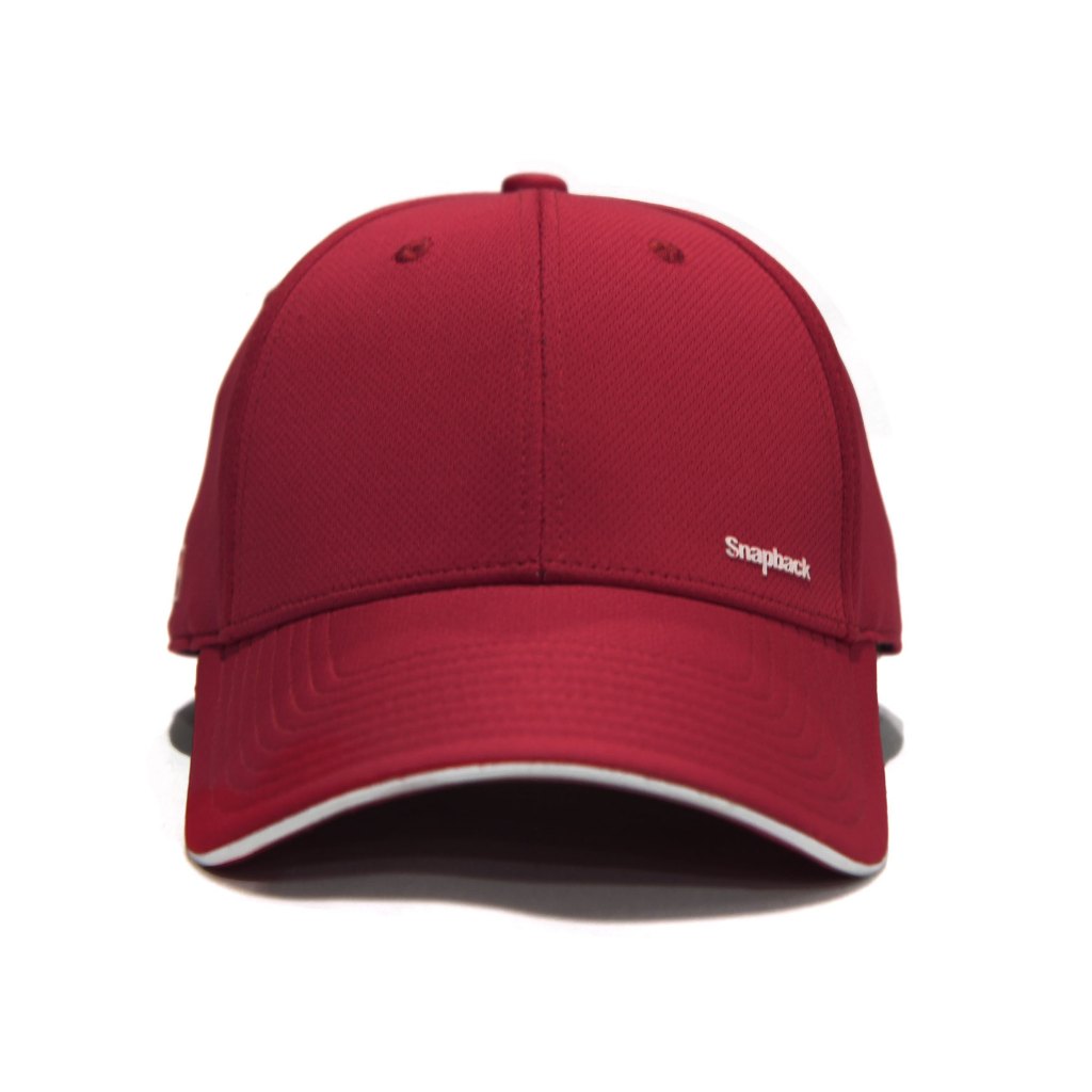 Snapback Topi Baseball Topi Golf Sport Style Maroon Polos List Putih