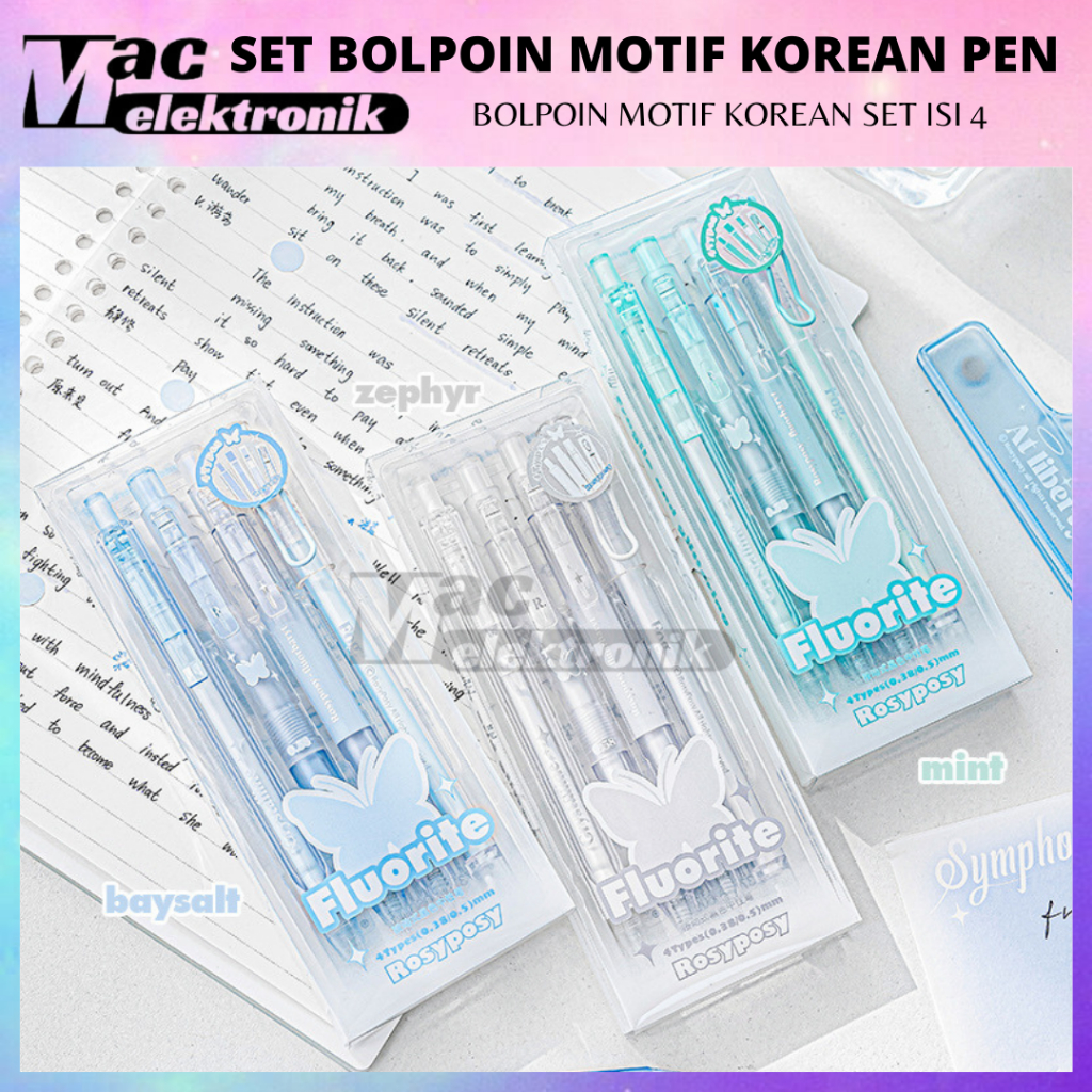 

BULPEN MOTIF AESTHETIC KOREAN PEN IN BOX 0.38 mm 0.5 mm ISI 4