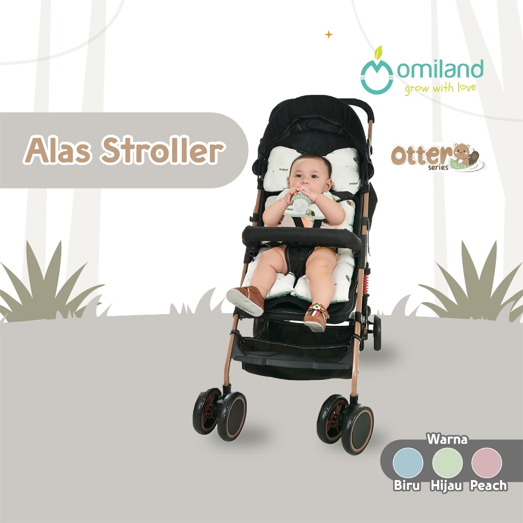 [BS] Omiland Alas Stroller Bayi + Bantal Dot Bayi / Alas Stroller Omiland