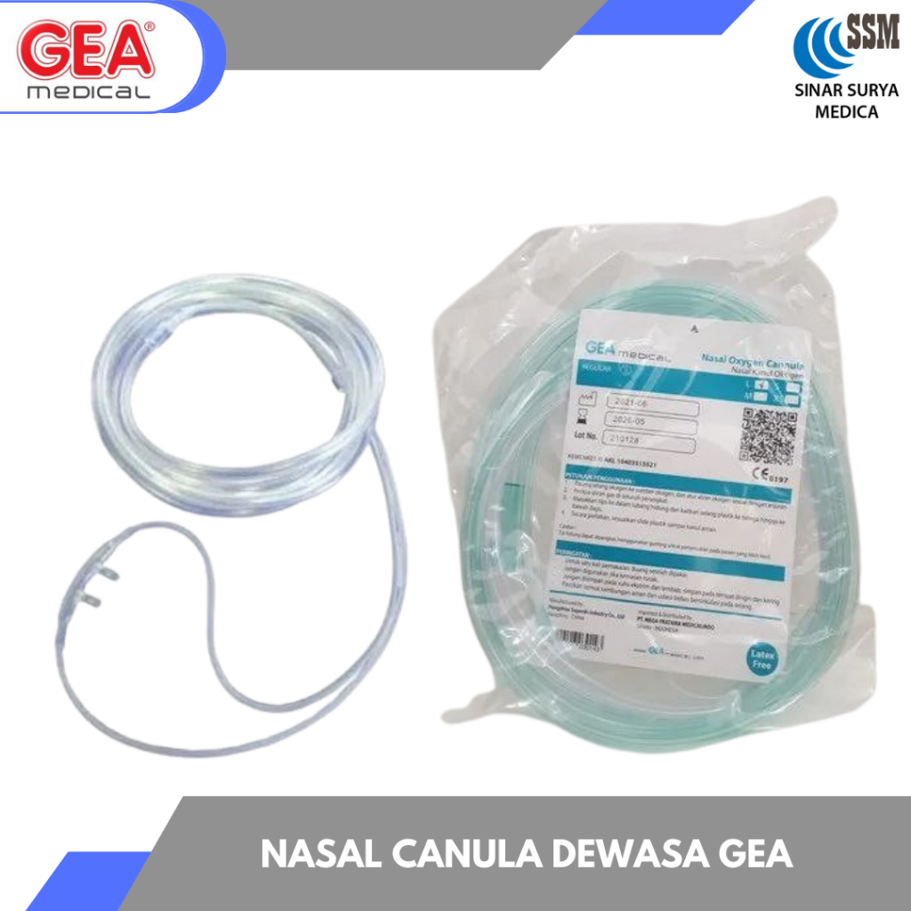 Nasal Cannula Oxygen Dewasa GEA / Nasal Cannula Dewasa