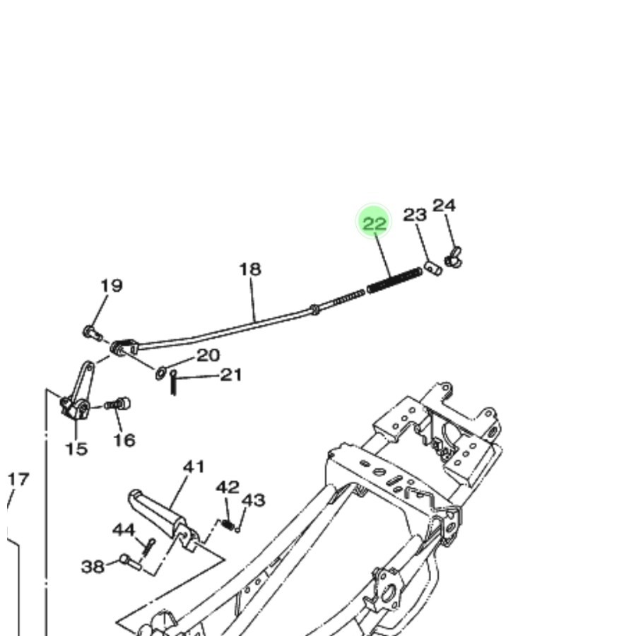 PER KAWAT TIANG REM BELAKANG VIXION OLD LAMA ORIGINAL ASLI YAMAHA