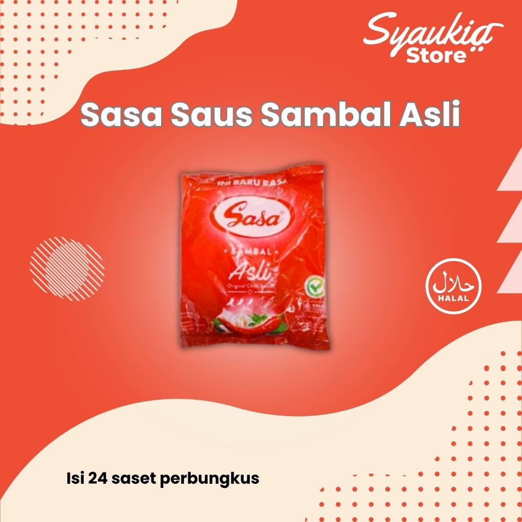 

Sasa Saus Sambal Asli Isi 24 Saset Saos Cabe Sauce Cabai Syaukia Store