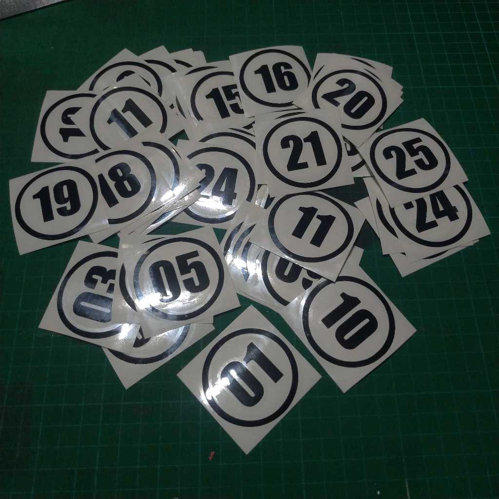 

CUTTING STIKER BENTUK ANGKA BULAT UK DIAMETER 11 CM BAHAN ORACAL GLOSSY