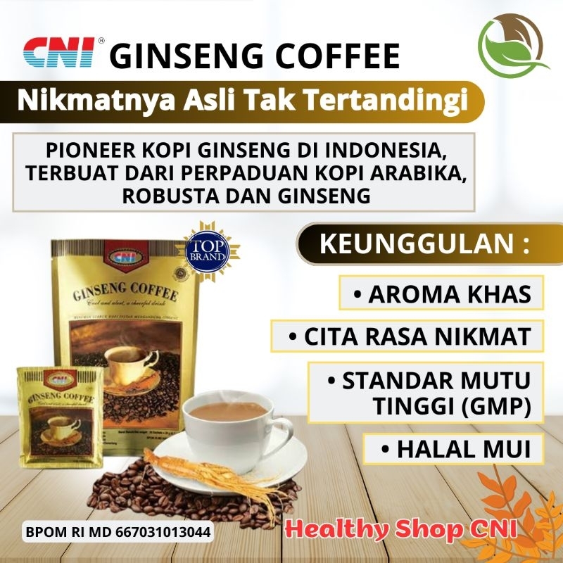 

CNI Ginseng Coffee 20 Sachet Kopi Ginseng CNI Meningkatkan Stamina dan Vitalitas