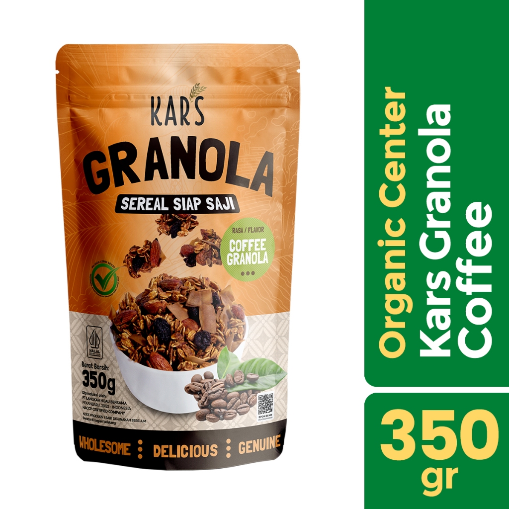 

Organic Center - Kars Granola Coffe 350gr - Makanan Diet - Cemilan Sehat