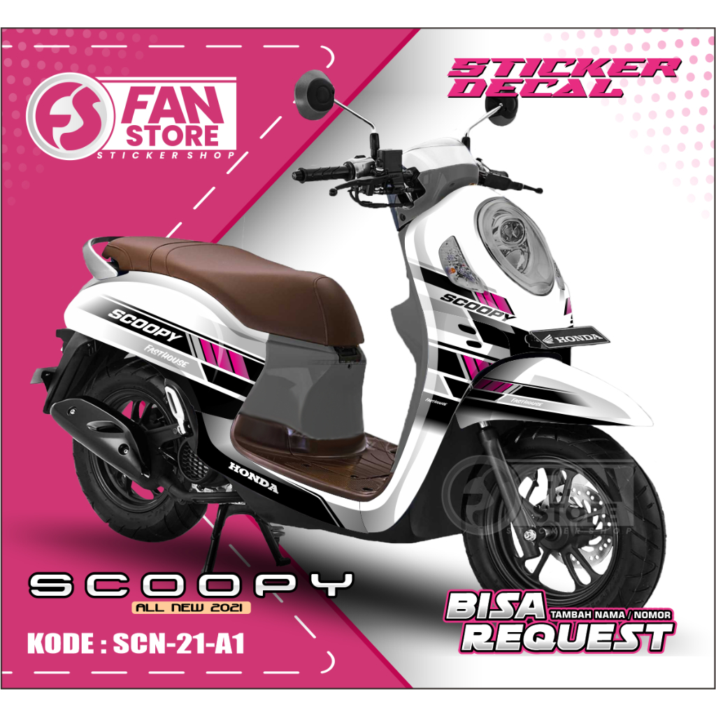 Decal Scoopy New Fi 2021 full body Full Blok Decal Scoopy Prestige RACING TEAM - Decal New Scopy