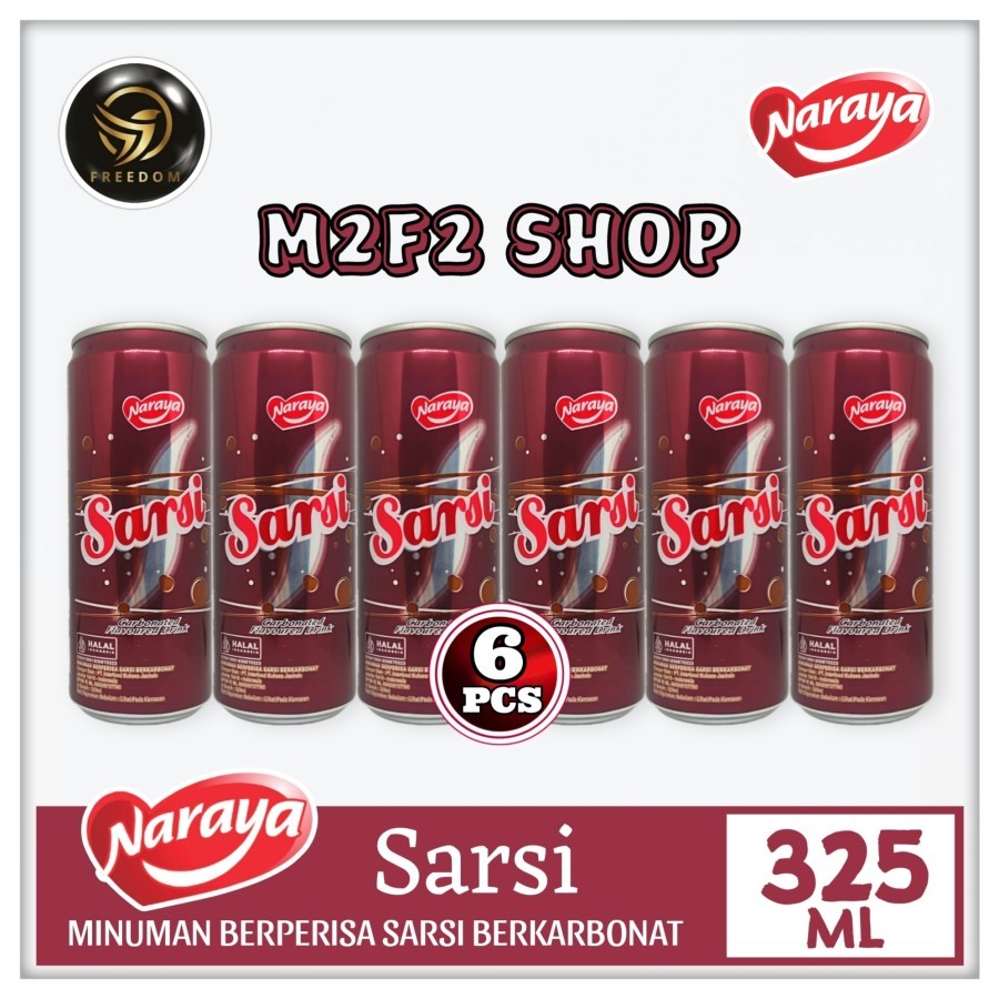 

Naraya Sarsi Carbonated Flavoured Drink | Minuman Rasa Sarsaparila Berkarbonat Kaleng | Can - 325 ml (Kemasan 6 Pcs)