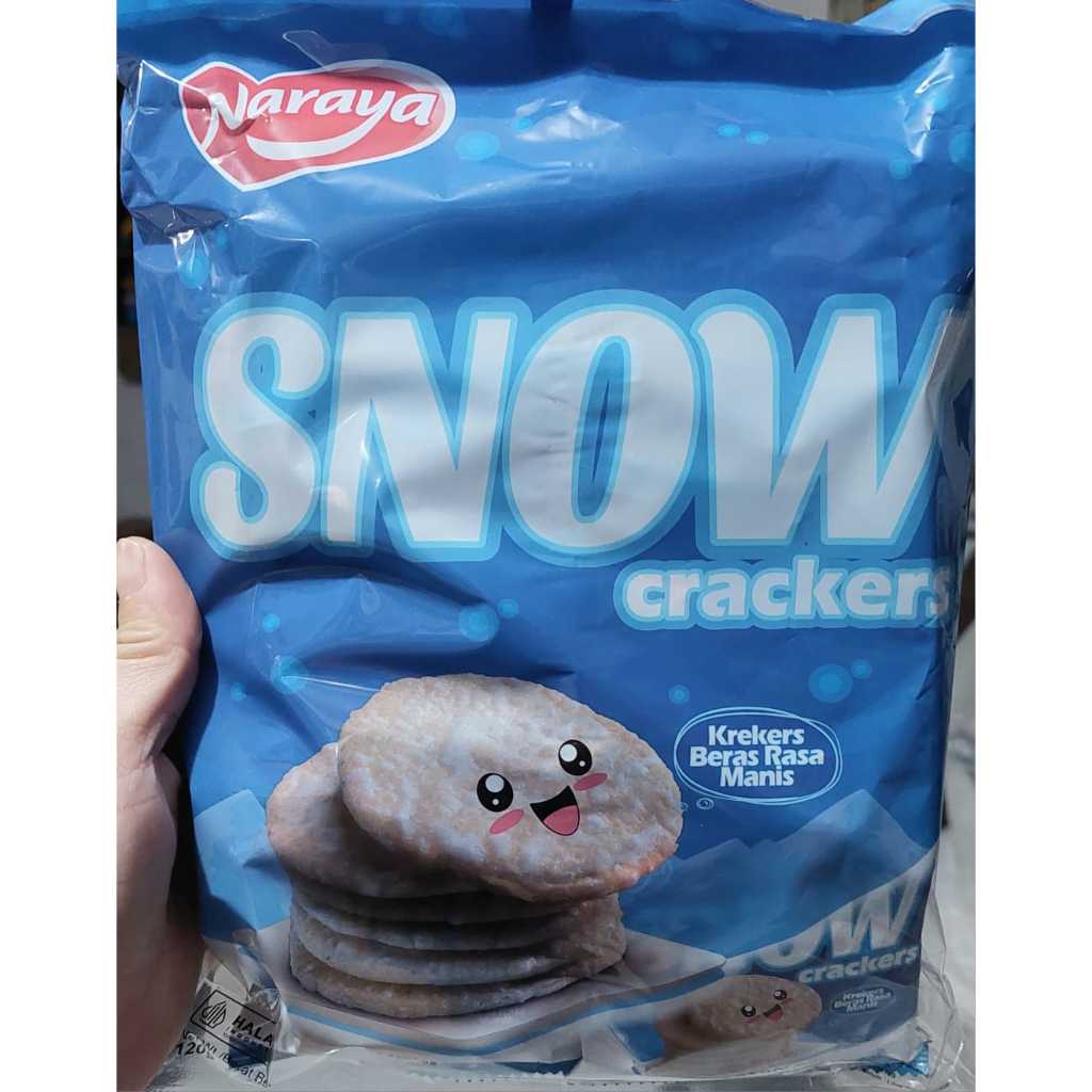 

Naraya Krekers Beras Rasa Manis Snow Crackers 120gram Isi 10pcs