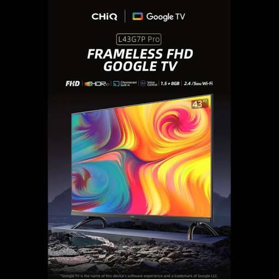 【Google TV】CHiQ 43 inch Smart TV Full HD-HDR10+DBX Dolby Audio Google Assistant Netflix Youtube Digi